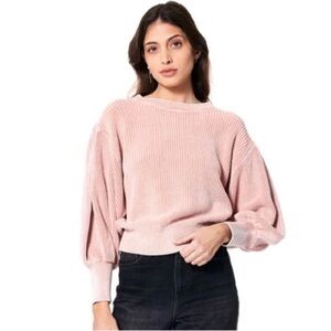 New Young Fabulous & Broke Sweater Maddie Cotton Knit Raglan Sleeves